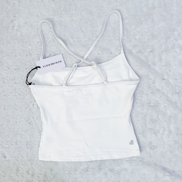 NWT- WeWoreWhat Sport Cami Cross Back Optic White - Picture 4 of 12